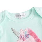 Body Fille à Manches Courtes – Licorne Personnalisée