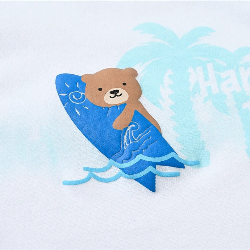 Body Garçon à Manches Courtes – Gentleman et Ourson Personnalisé