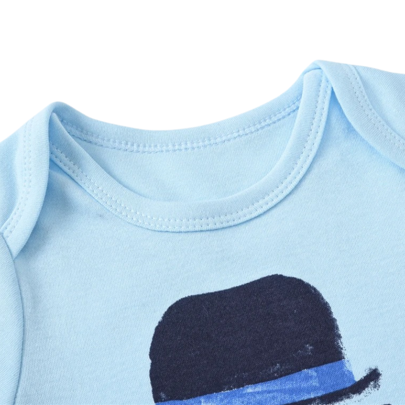 Body Garçon à Manches Courtes – Gentleman et Ourson Personnalisé