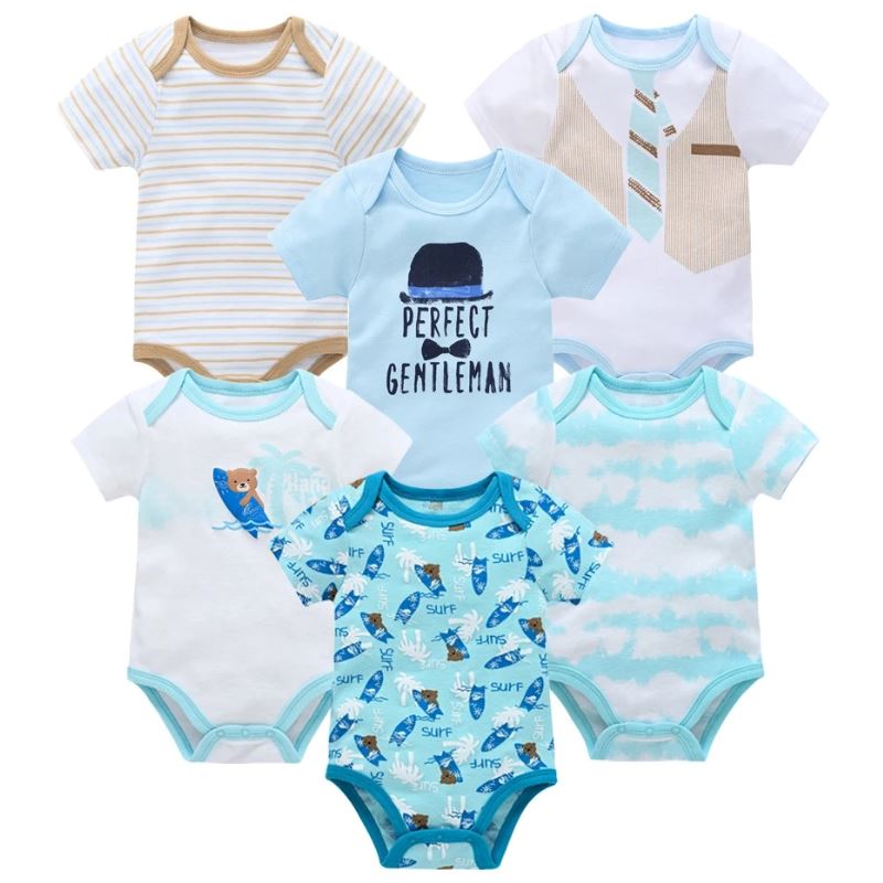 Body Garçon à Manches Courtes – Gentleman et Ourson Personnalisé