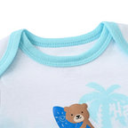 Body Garçon à Manches Courtes – Gentleman et Ourson Personnalisé