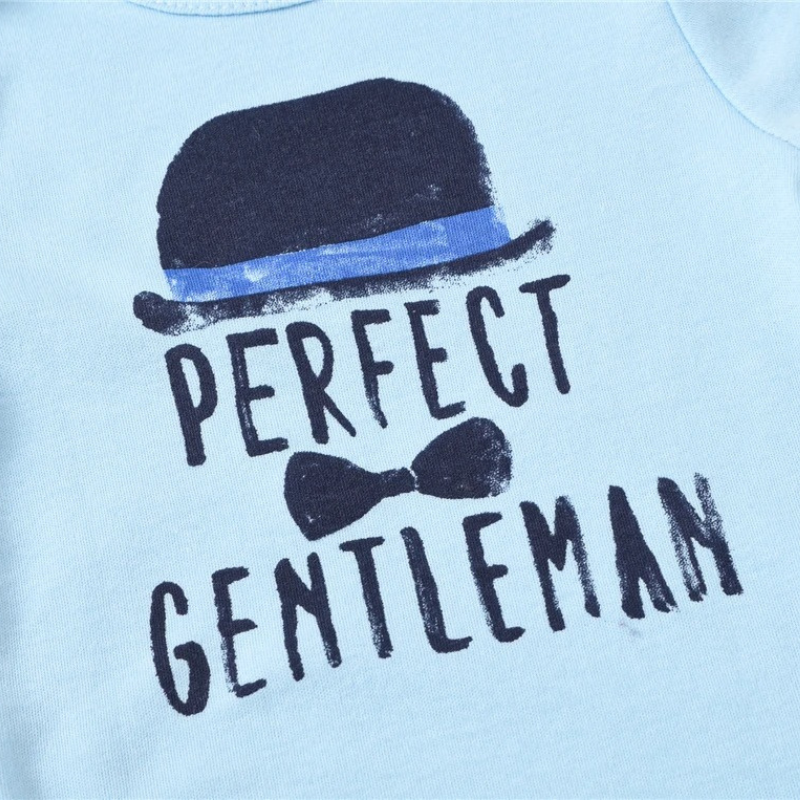 Body Garçon à Manches Courtes – Gentleman et Ourson Personnalisé