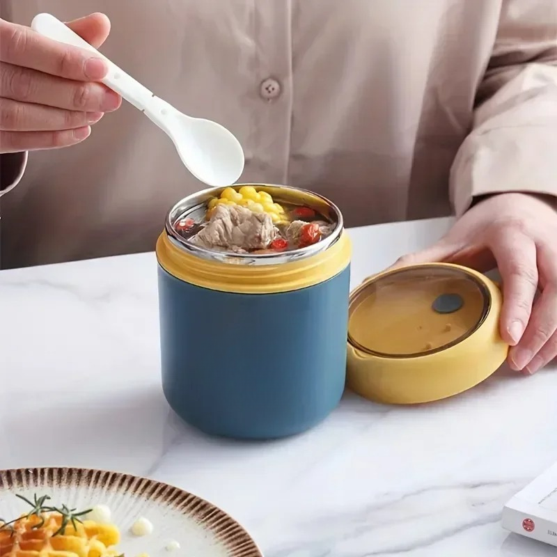Boîte Isotherme Enfant en Acier Inoxydable avec Cuillère Offerte