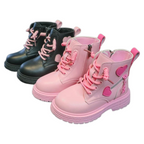 Bottes Enfant avec Fermeture Éclair Latérale et Motif Cœurs