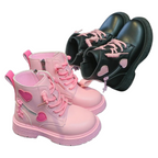 Bottes Enfant avec Fermeture Éclair Latérale et Motif Cœurs