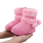 Bottes d’Hiver Enfant – Pompons & Doublure Laine