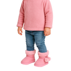 Bottes d’Hiver Enfant – Pompons & Doublure Laine