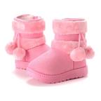 Bottes d’Hiver Enfant – Pompons & Doublure Laine