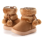 Bottes d’Hiver Enfant – Pompons & Doublure Laine