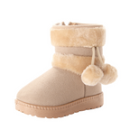 Bottes d’Hiver Enfant – Pompons & Doublure Laine