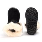 Bottes d’Hiver en Peluche pour Enfants Pantoufles Doublées de Laine