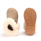 Bottes d’Hiver en Peluche pour Enfants Pantoufles Doublées de Laine