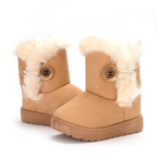 Bottes d’Hiver en Peluche pour Enfants Pantoufles Doublées de Laine