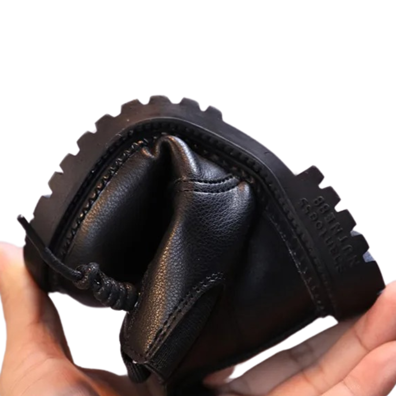 Bottes de Combat en Cuir pour Enfant Doublées en Peluche