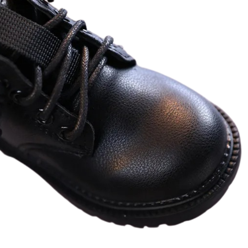 Bottes de Combat en Cuir pour Enfant Doublées en Peluche