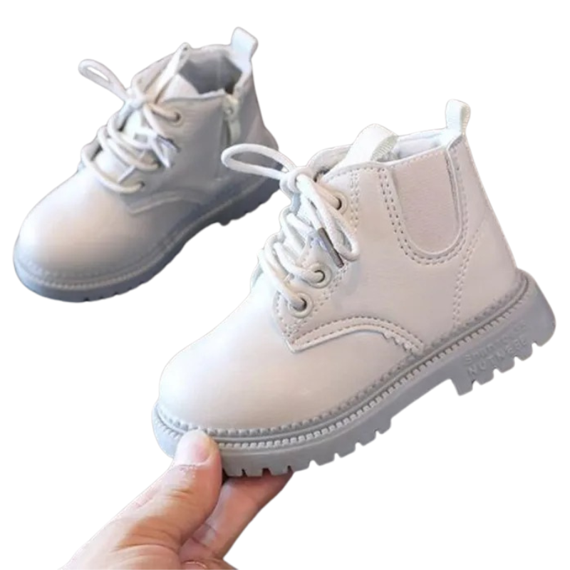 Bottes de Combat en Cuir pour Enfant Doublées en Peluche