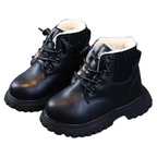 Bottes de Combat en Cuir pour Enfant Doublées en Peluche