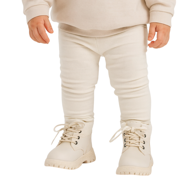 Bottes de Combat en Cuir pour Enfant Doublées en Peluche