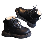 Bottes de Combat en Cuir pour Enfant Doublées en Peluche