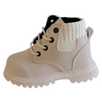 Bottes de Combat en Cuir pour Enfant Doublées en Peluche