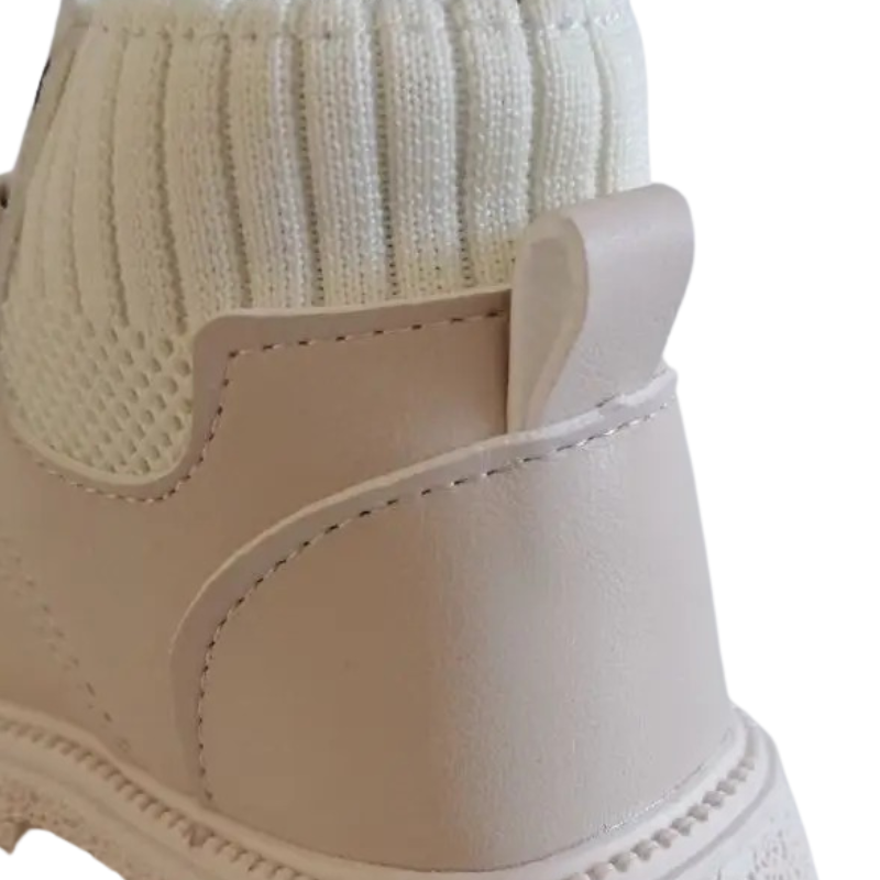 Bottes de Combat en Cuir pour Enfant Doublées en Peluche