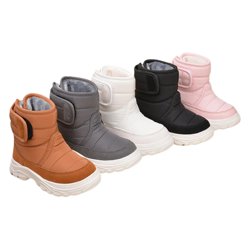 Bottines Enfant Fourrées avec Fermeture Velcro