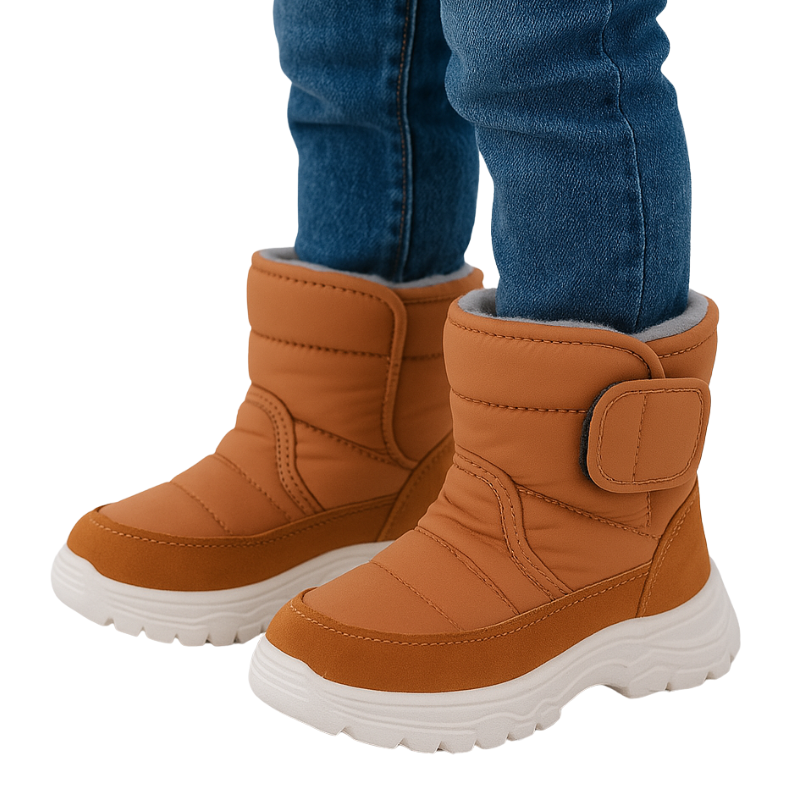 Bottines Enfant Fourrées avec Fermeture Velcro