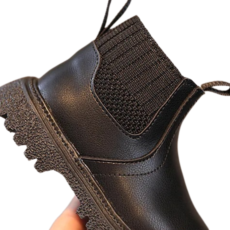 Bottines Enfant à Tige Courte avec Fermeture Éclair Latérale