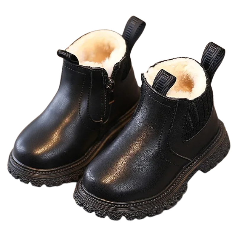 Bottines Enfant à Tige Courte avec Fermeture Éclair Latérale