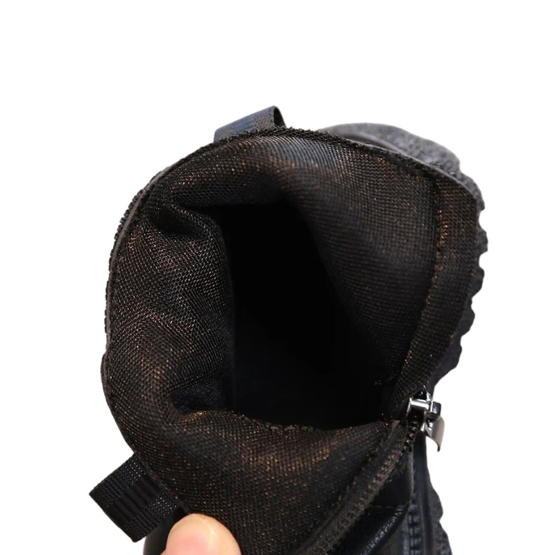 Bottines Enfant à Tige Courte avec Fermeture Éclair Latérale