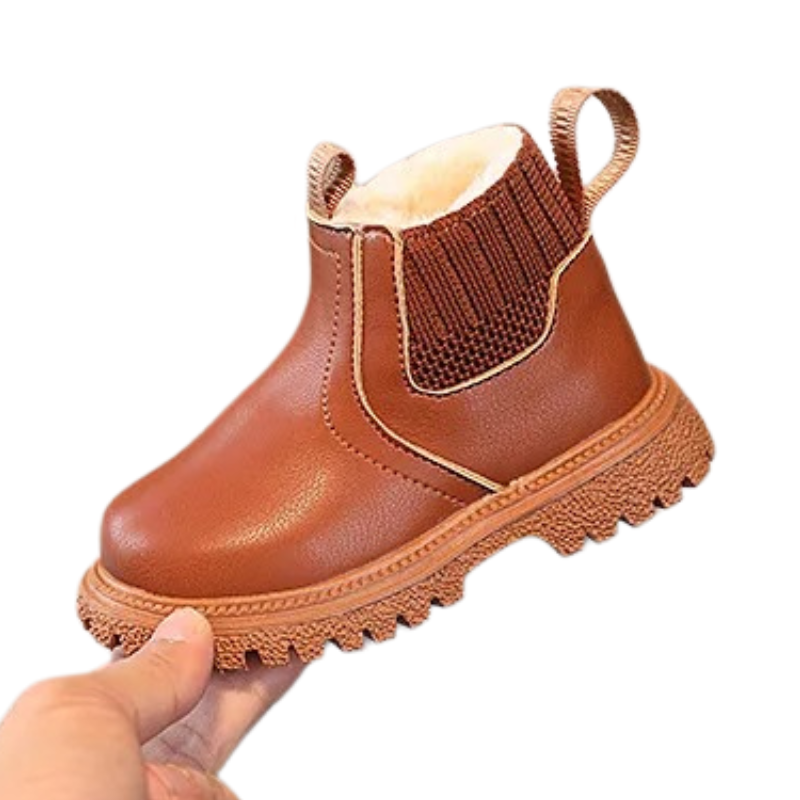 Bottines Enfant à Tige Courte avec Fermeture Éclair Latérale
