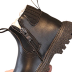 Bottines Enfant à Tige Courte avec Fermeture Éclair Latérale