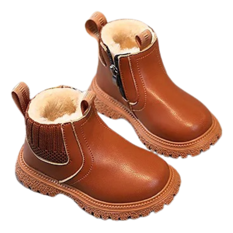 Bottines Enfant à Tige Courte avec Fermeture Éclair Latérale
