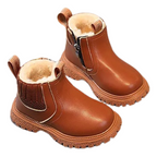 Bottines Enfant à Tige Courte avec Fermeture Éclair Latérale