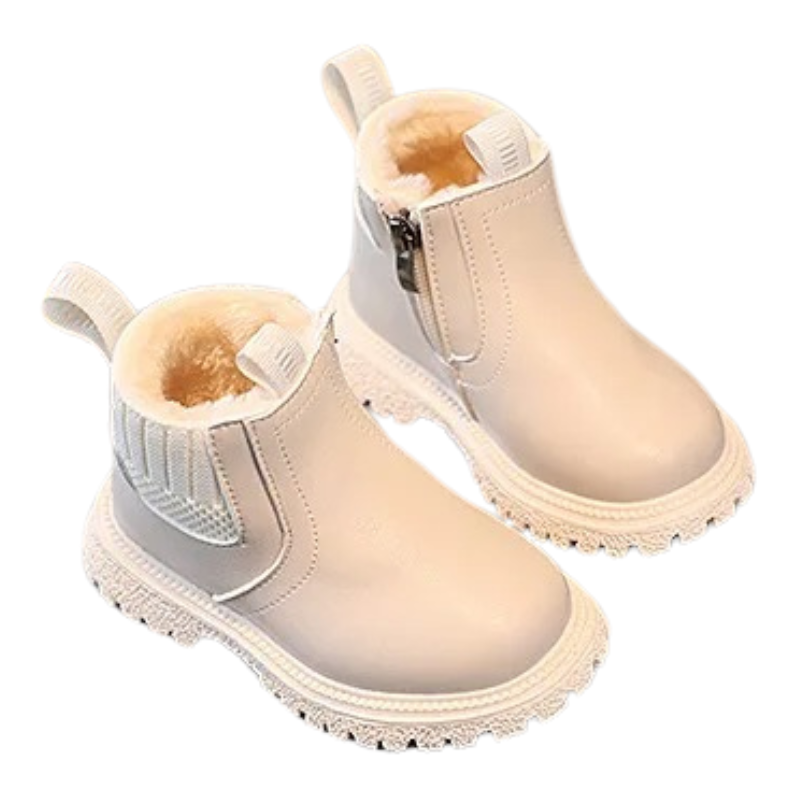 Bottines Enfant à Tige Courte avec Fermeture Éclair Latérale