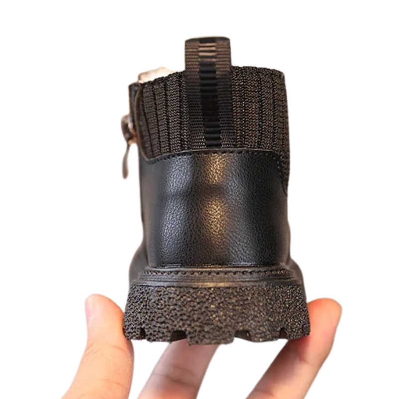 Bottines Enfant à Tige Courte avec Fermeture Éclair Latérale