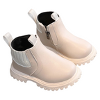 Bottines Enfant à Tige Courte avec Fermeture Éclair Latérale