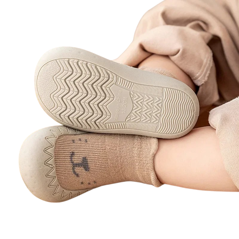 Chaussons-Chaussettes Antidérapants pour Bébé – Tige Moyenne