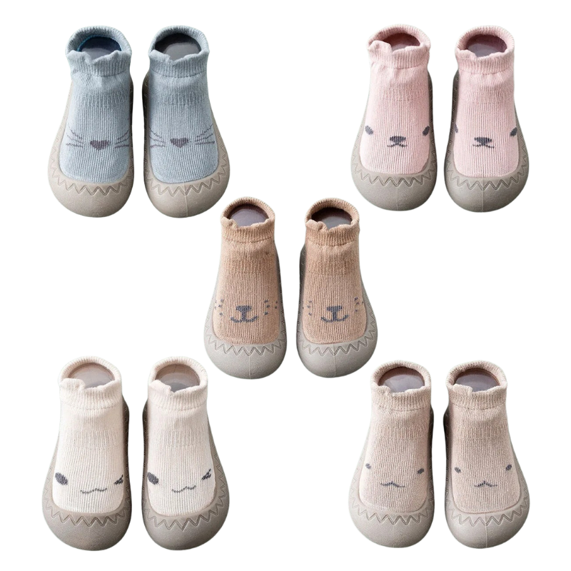 Chaussons-Chaussettes Antidérapants pour Bébé – Tige Moyenne
