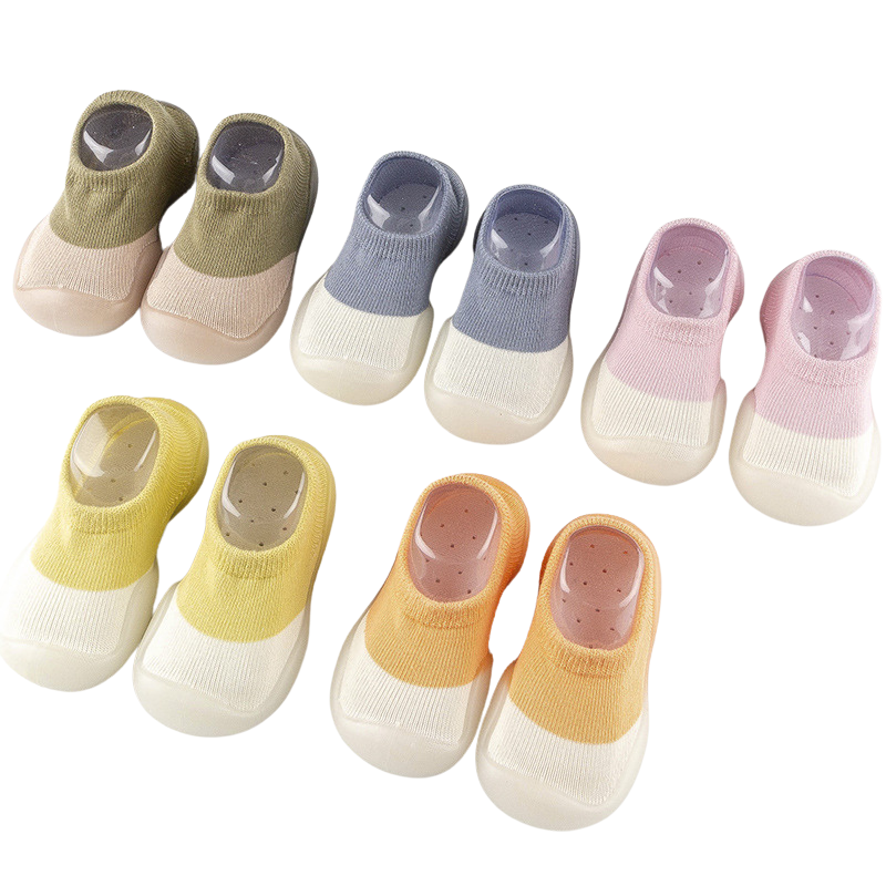 Chaussons-Chaussettes Souples Antidérapants pour Bébé