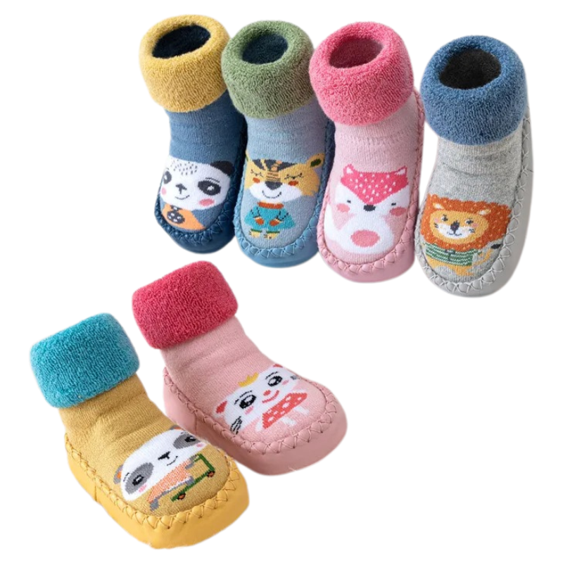 Chaussons-Chaussettes Antidérapants pour Bébés et Enfants