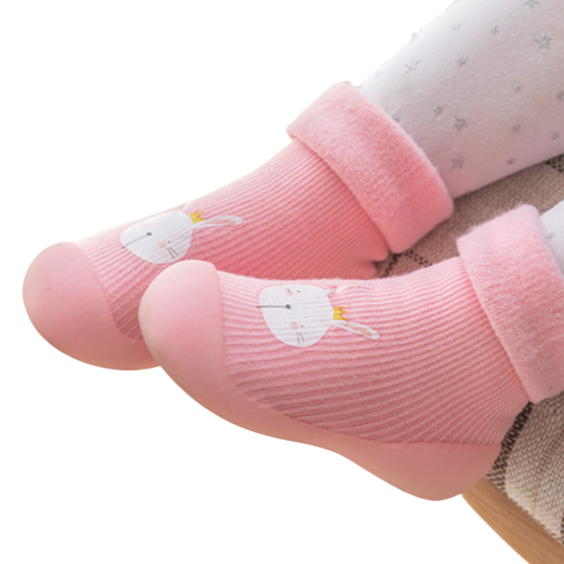 Chaussons-Chaussettes Antidérapants pour Enfants avec Motifs Animés