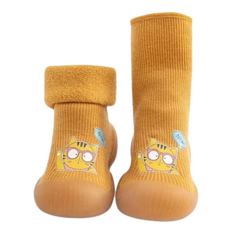 Chaussons-Chaussettes Antidérapants pour Enfants avec Motifs Animés