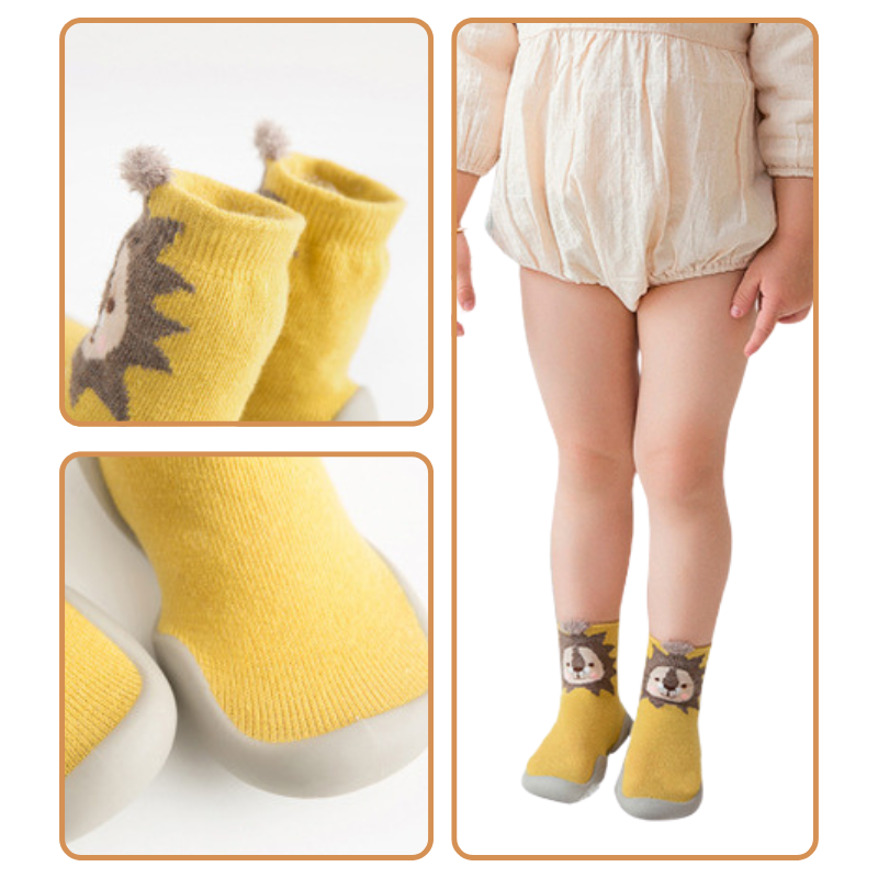 Chaussons-Chaussettes Bébé Zoo à Tige Haute