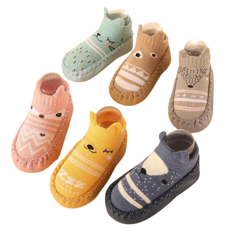 Chaussons-Chaussettes Bébé en Cuir – Nouveau-Né