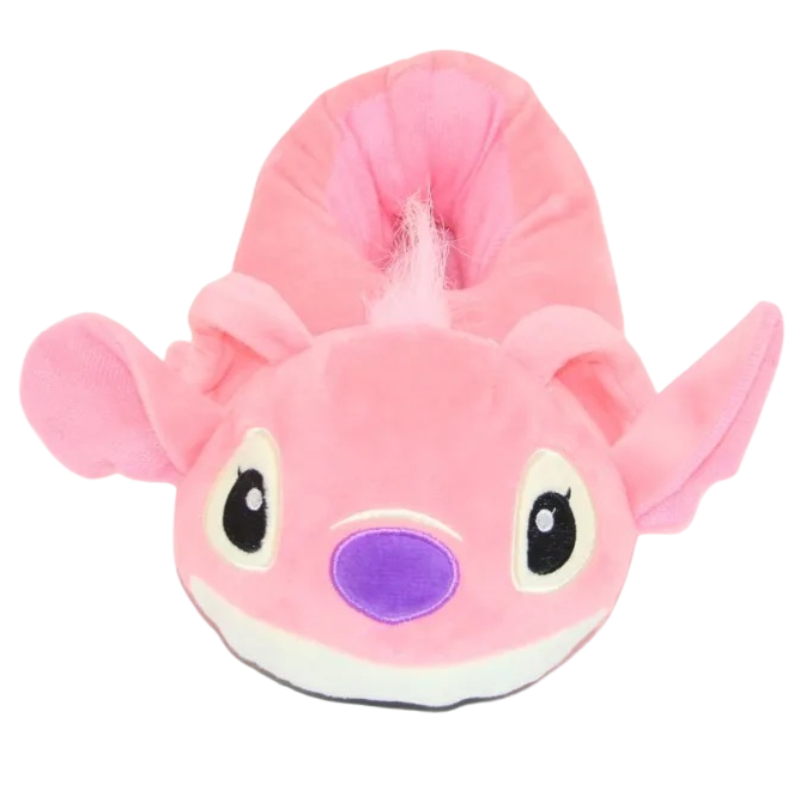 Chaussons Enfant Peluche – Petit Monstre Kawaii Bleu & Rose