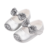 Chaussures Bébé Fille à Nœud Pailleté – Babies de Cérémonie