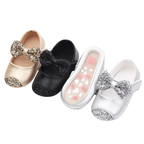 Chaussures Bébé Fille à Nœud Pailleté – Babies de Cérémonie