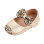 Chaussures Bébé Fille à Nœud Pailleté – Babies de Cérémonie