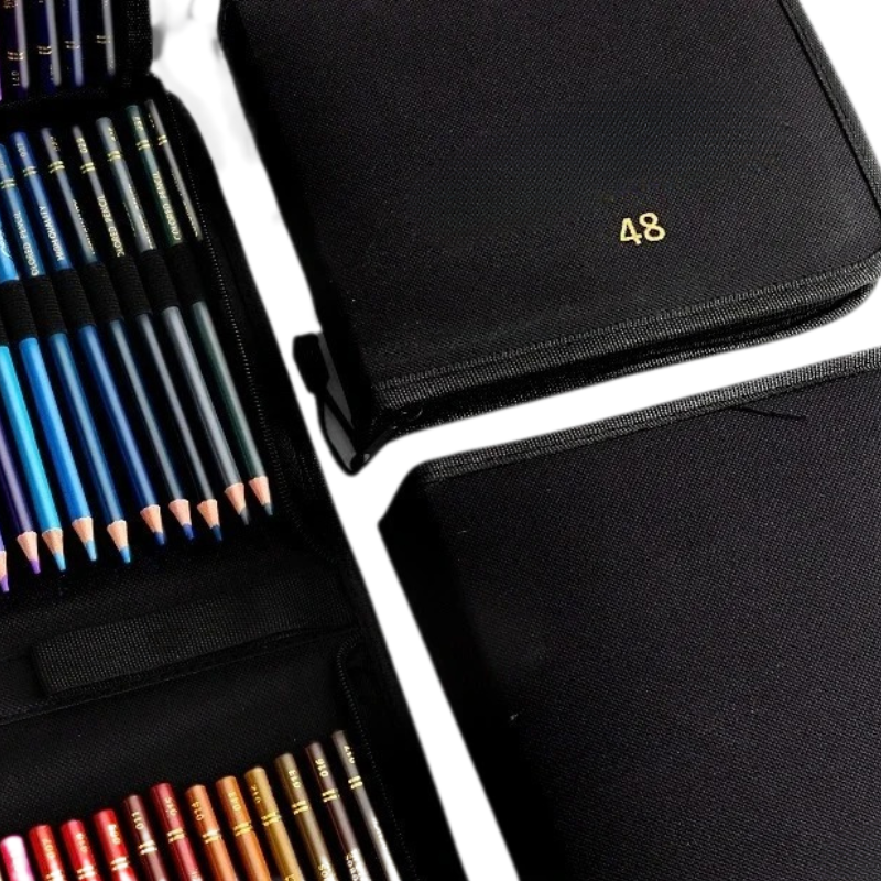 Coffret Professionnel de Crayons de Couleur Aquarelle avec Trousse